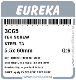 3C65 - Tek Screw Steel -3C65_label_T